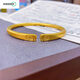 Chuxu Vietnam Sand Gold Bracelet Ancient Gold Color Bracelet Simulation Women's Solid Non-fading Opening Blessing Character Fashion Simple Lucky Bracelet Opening Style