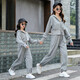 Ultraman Padre-Child Troad Set Spring and Autumn Fashionable 2025 New Mother and Daughter Suit Autumn Street Fried Korean Sports y casual Tendencia de dos piezas Tendencia Hot Sale Gray 180 Mom XL