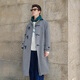 NVG YOUNG Italian dinghy men's long knee-length woolen coat men's coat autumn and winter casual windbreaker