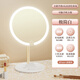 Qi makeup mirror with light led desktop high-definition beauty mirror dormitory desktop dressing three-color smart fill-in mirror student portable rechargeable makeup mirror as a gift for wife and girlfriend Smart three-color makeup mirror can hold mobile phone Pearl white