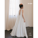 
LISM International first-line brand bride's morning robe, morning tired French niche light wedding dress engagement and get a certificate white skirt white (spot-delivered within 48 hours) S