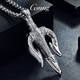 GsunG Platinum Trident Pendant Men's PT950 Pure Platinum Pendant Fashion Neck Jewelry Gift for Boyfriend on Chinese Valentine's Day Customized deposit, please contact before shooting