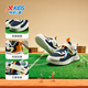 Xtep Children's Shoes Children's Mesh Sports Shoes Velcro Buckle Children's Lightweight Running Shoes Night Blue/Classic White 30