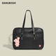 Bangboshi handbag jk bag college style uniform bag one-shoulder student large-capacity school bag commuter tote bag two-dimensional pain bag Sakura black handbag does not include pendants