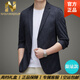 Nasawassup High-End Luxus Casual Anzug Männer Frühling und Herbst Koreanischer Stil gutaussehender Anzug, ohne die formelle Jacke Marine Blue L zu bügeln