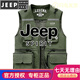 JEEP SPIRIT马甲男士秋冬季复古工装坎肩背心户外钓鱼加绒无袖外套男 693浅灰 L