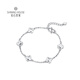 Diamond Family PT950 platinum bracelet, four-leaf clover platinum bracelet, platinum bracelet, elegant and simple holiday gift, platinum bracelet, about 5.18g