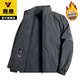 Yalu Autumn and Winter Men's Cotton Clothes Men's Warm Jackets Plus Velvet Thickened Dad Clothes Loose Jackets Casual Middle-aged and Elderly Tops Dark Gray Velvet XL Recommended 110-125 Jin Jin equals 0.5 kg