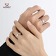Aido diamond pt950 platinum ring for men and women, couple ring, platinum morning and evening engagement ring, live ring, 5.7-5.9g (17-19# can be worn)