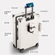 Huili Suitcase Studdy and Colleden Travel Code Box для мужчин и женских троллейбусов корпус алюминиевый корпус классический черный [многофункциональная модель молнии] 24-дюймовая