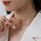 Half a grain of 18K gold butterfly necklace for women, rose gold mother-of-pearl pendant, clavicle chain, birthday Chinese Valentine's Day gift for girlfriend