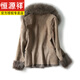 Hengyuanxiang Murb Jacket для женщин в коротком зимнем стиле и универсальном свободном мехе интегрированная утолщенная теплая куртка для женщин Хаки Л. Рекомендуется 105-115Jin [Джин равняется 0,5 кг]