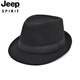 JEEP SPIRIT hat men's spring and autumn hat men's hat winter woolen warm autumn and winter jazz hat for middle-aged and elderly people winter hat 1-black M (56-58cm)
