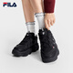 FILA official women's shoes pea plus velvet shoes dad shoes 2025 winter new casual thick-soled sports shoes black-BK 37.5