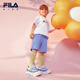 FILA New Year's gift KDS children's shoes children's training shoes summer style comfortable slip-on sneakers for boys and girls FILA white/seaside blue-WR same style for men and women 24 24/inner length 14.5cm
