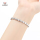 Aido Diamond pt950 Platinum Shining Star Bracelet Women's Platinum Wide Face Thick Bracelet Weight 6.6-6.8g Length 16+2cm Width Approximately 4mm