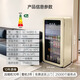 HCK Husky Ice Bar 168L Home Retro Living Room Refrigerator Freezer Beverage Cabinet Fresh Tea Cabinet Office Wine Cabinet Dundun Bar SC-168RD-S Milk Tea Color丨Frozen Refrigeration丨168L