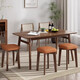 Household solid wood dining table bench living room soft bag stool dressing table low stool stackable simple stool simple wood solid wood color - side rubber wood type *4