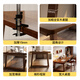 Lin Zhiyu solid wood desk home bedroom wall double computer table long study table modern simple office desk workbench rubber wood legs walnut color 100*60*75-single table