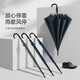 16-bone curved hook long-handled umbrella for men and women, double large, automatically enlarged, reinforced, strong and storm-resistant special umbrella 16-bone curved hook-matcha green