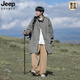 JEEP SPIRIT日系cityboy风衣外套男春秋冬中长款工装夹克机能冲锋衣户外登山 军绿色 M