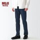 Pantalones delgados de mezclilla de mezclilla de mezclilla de hombres de Muji