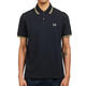 Fred Perry Men's Two-Color Lapel Men's POLO Shirt M12157 Made in UK Clothing Underwear Casual Business Black / Champagne One Size M