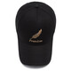 Kaooseen hats for men and women, new peaked caps for all seasons, Korean version, trendy outdoor casual fashion, feather embroidery, versatile baseball cap, feather style black
