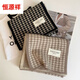 Hengyuanxiang Новая корейская версия Классическая Houndstooth Двусторонний шарф для женщин осенью и зимой теплый и модный вязаный шарф Универсальный тренд Houndstooth Scarf [черный]