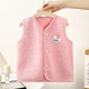 New style children's vest with velvet and thickening to keep warm for outer wear autumn and winter cardigan vest for boys and girls 287 pink -Xinyu vest 80 cm