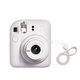 Fuji (FUJIFILM) instax mini12 one-time imaging, polaroid, good gift choice mini12 jasmine white package 1 (official standard + 10 pieces of white-bordered photo paper)