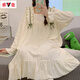 
Yalu Spring and Autumn 2025 new internet celebrity style pajamas for women, cute nightgowns for long-sleeved large-size pregnant women's home clothes can be worn outside 16857 M (recommended weight 80-100 Jin [Jin equals 0.5 kg])