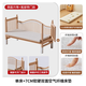 Beimei Beech Wood Supling Bed Cuna Cuna de madera sólida Cama de niños Cama lateral ensanchada Buardera elevada para levantar la cama individual (barandilla de tres lados) + 7 cm de fibra de aire Matches 200*80cm [Levantamiento]