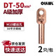 OLKWL (Wali) DT copper nose Class A thickened terminal wire copper wire nose cable head copper natural color connector 50 square copper wire ear pickling DT-50 (2 pieces)