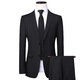 SUSTYLE international luxury brand suit suit men's three-piece business casual suit professional formal dress black (three-piece suit) 4XL