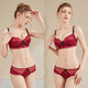 WOMAN TEMPTATION pure lust sexy underwear women's lace push-up soft steel ring contrast bra red 75B