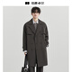 Earl Dowl [Heat/Anti-wrinkle] Commuter Wind Coat Men's Mid-Length Double Breasted Coat Jacket Men's 2025 Fall New Tuscany [II Generation Upgrade-Heat/Anti-Wrinkle] L (175)