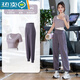 Shantou Lincun Yoga Wear Pilates Suit Three-piece Loose 2025 Quick-drying High-Elastic Sports Suit Women's Summer Large Size Slim Gray Purple (Short Sleeve) + Dark Purple (Trousers) One Set One Size Suitable for 80-110 Jin Jin is equal to 0.5 kg Wear