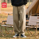 MINISO casual pants men's 2025 new loose-fitting autumn and winter boys' American sports khaki versatile straight pants men's straight casual pants Khaki L /175 (weight 115-135Jin Jin equals 0.5 kg)