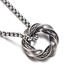 IDEAGEMER Thorns Möbius Ring S925 Silver Necklace Men's High-end Light Luxury Trendy Pendant Birthday Gift for Boyfriend Thorns Möbius Pendant + Rigid Chain 55CM