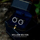 WILLIAM MILTON璀璨星空男士高端袖扣轻奢生日袖钉袖口扣礼盒节日轻奢 银色星空