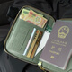 Feiyuejia passport holder, wallet, all-in-one, multi-functional card holder, document storage bag, ticket holder, portable large-capacity card holder, avocado green