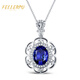 Felop Necklace for Women Tanzanite Blue Gem 18K Gold Pendant High-end Jewelry Valentine's Day Birthday Gift for Girlfriend 2 Carat Tanzanite Necklace Brand Gift Box