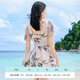 Extstep swimsuit for women in 2025 new fashion conservative slim one-piece slightly fat girl covers the flesh on the beach vacation swimsuit + mobile phone bag L [Suggested weight 100-115 Jin [Jin equals 0.5 kg]]