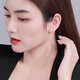 Chao Acer Love Dragon Scale Platinum Earrings Platinum PT950 Mirror Earrings Birthday Gift for Women Priced One Pair, Includes Silicone Ear Plugs (labor cost 300 yuan) 1.65g