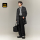 CABBEEN black and gray plaid double-sided woolen coat customized CABBEEN single C exclusive armband winter woolen plaid coat dark gray 56 L /175/50