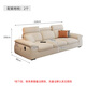 Dudumeijia sofa living room 2025 new three-proof velvet fabric sofa small apartment USB modern simple sofa 117#