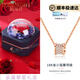 BOBANGSHI Small waist necklace for women 2025 new 18K gold pendant clavicle chain jewelry birthday and Valentine's Day gift for girlfriend 18K gold small waist necklace + exclusive eternal flower gift box