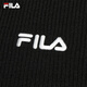 FILA 斐乐官方女士编织衫2025冬季新款休闲宽松连帽拉链毛衣开衫 正黑色-BK XL 175/92A/XL