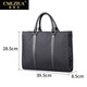Luo Qiya (cmlziua) men's handbag canvas briefcase lightweight wear-resistant document bag business casual computer bag short-distance business trip men's bag black - can accommodate 15-inch computer 39.5*8.5*28.5cm
